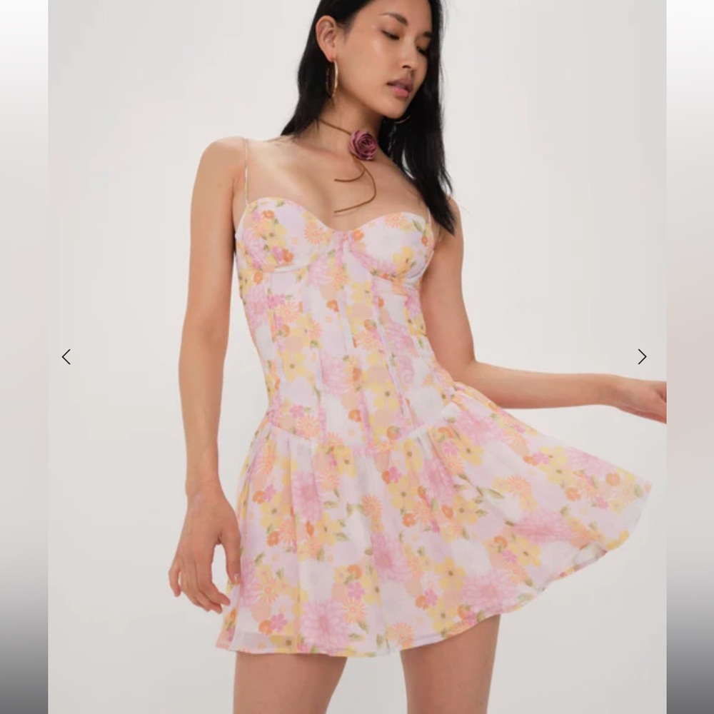 For Love & Lemons Carrie Mini Dress NWT